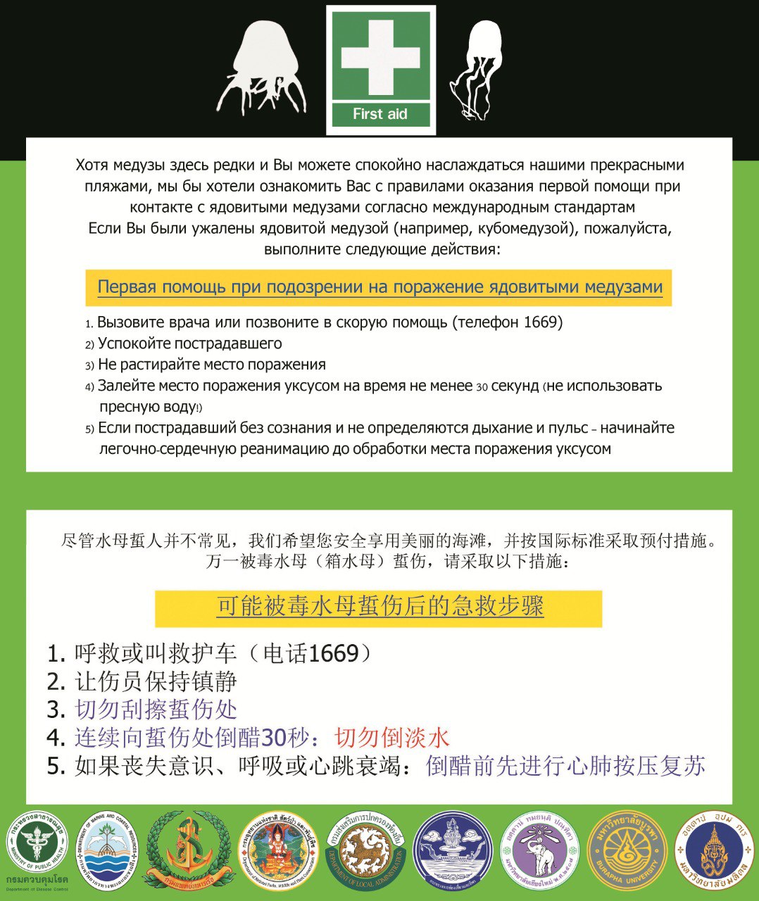 Ядовитые морские животные на пляжах Пхукета
