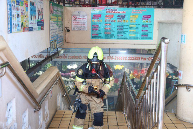 Учебный пожар на рынке в Пхукет-Тауне