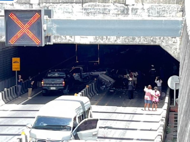 Массовая авария в туннеле на Пхукете