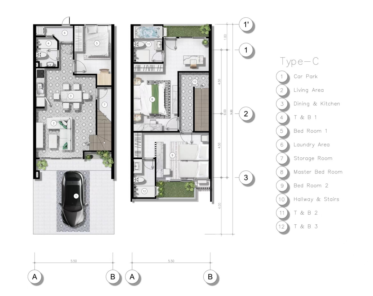 Аренда трёхкомнатного дома в закрытом посёлке