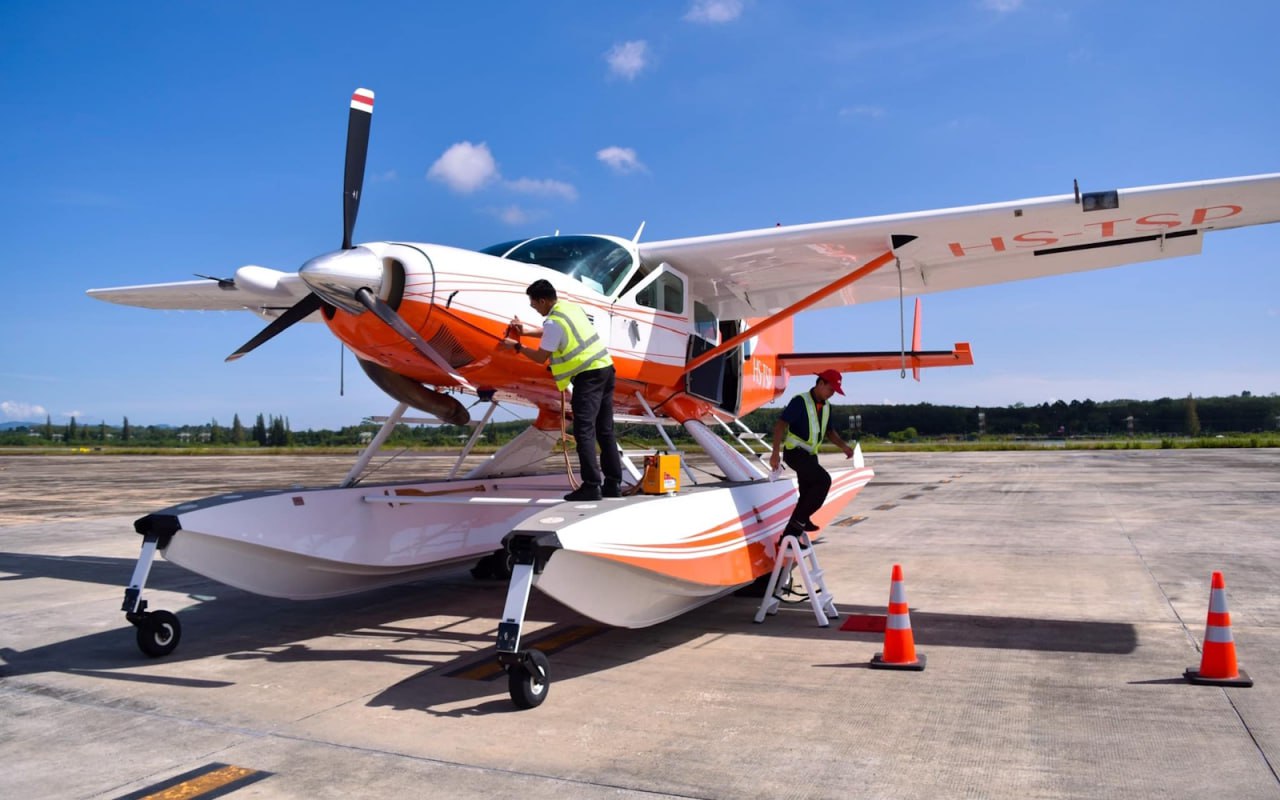 Тестирование гидросамолетов у берегов Пхукета