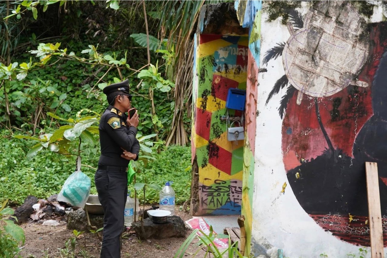 Бездомный задержан на пляже ради туризма