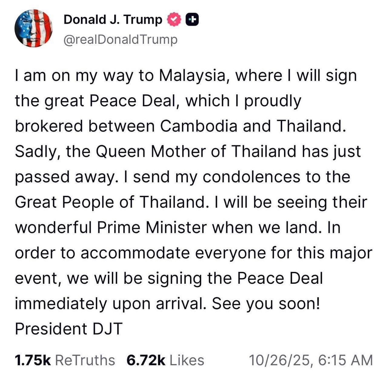 Таиланд и Камбоджа подписывают мирное соглашение