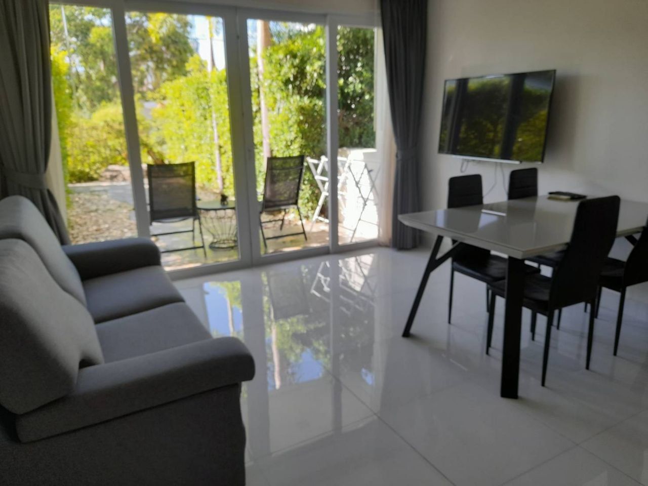 Квартира с 1 спальней и видом на сад