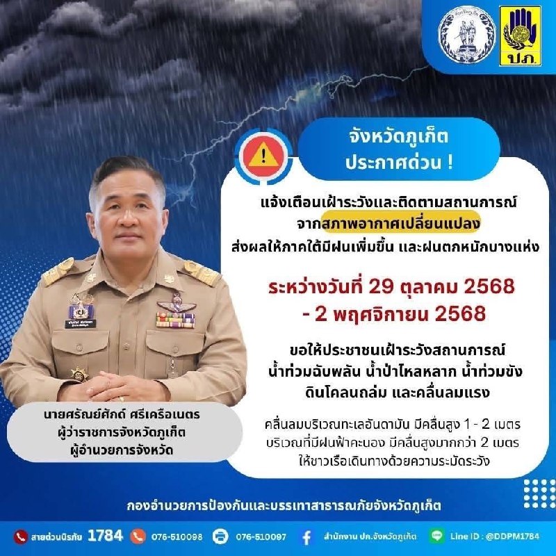 Пробки в Патонге из-за плохой погоды