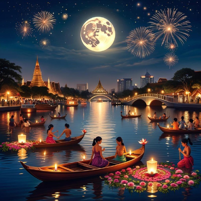 Волшебная ночь Лой Кратонга и суперлуние