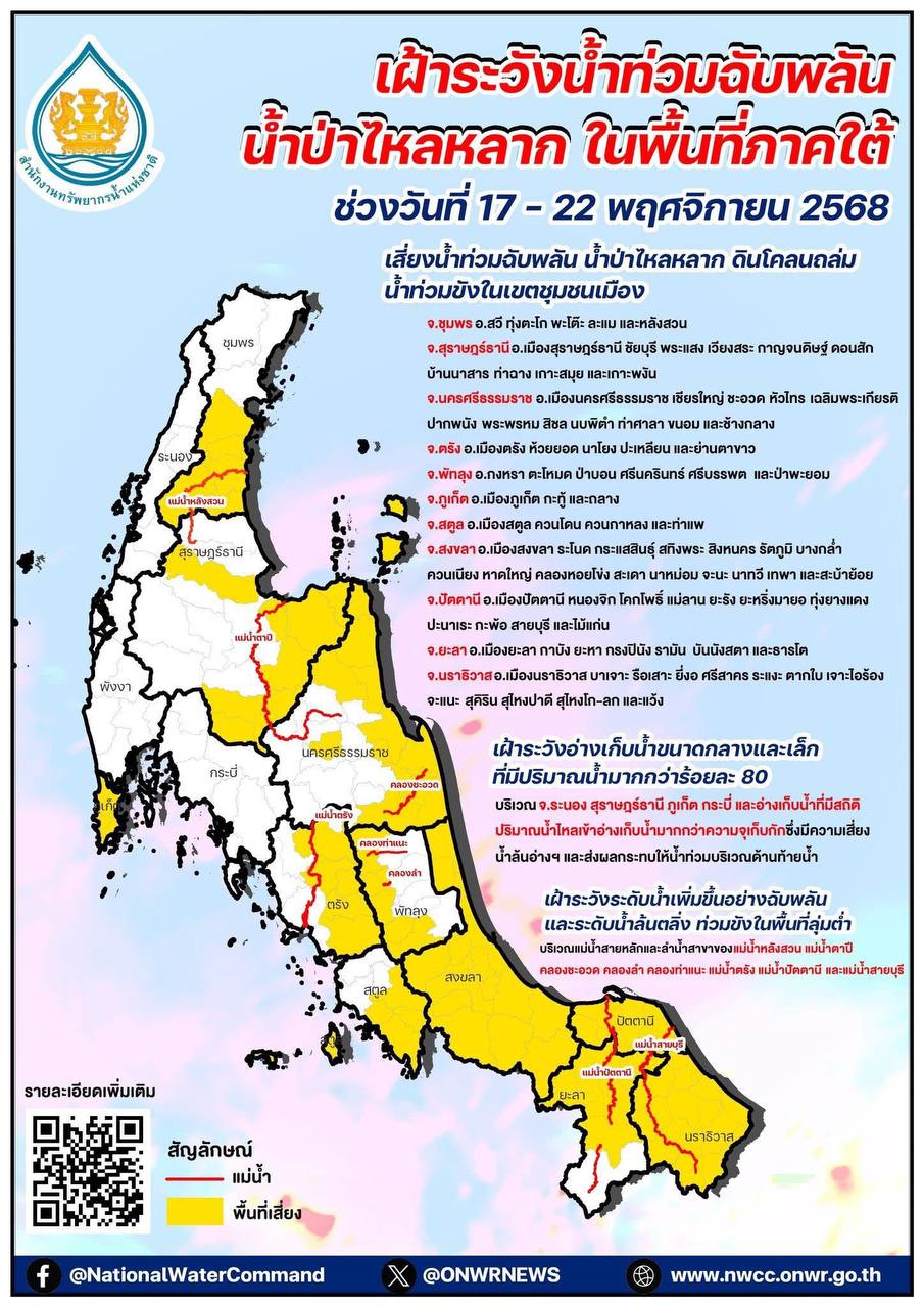 Предупреждение о паводках в Таиланде