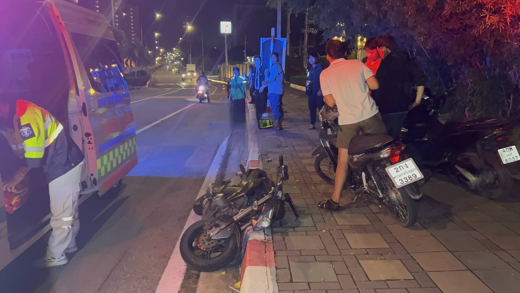 Авария на мотоцикле в Паттайе