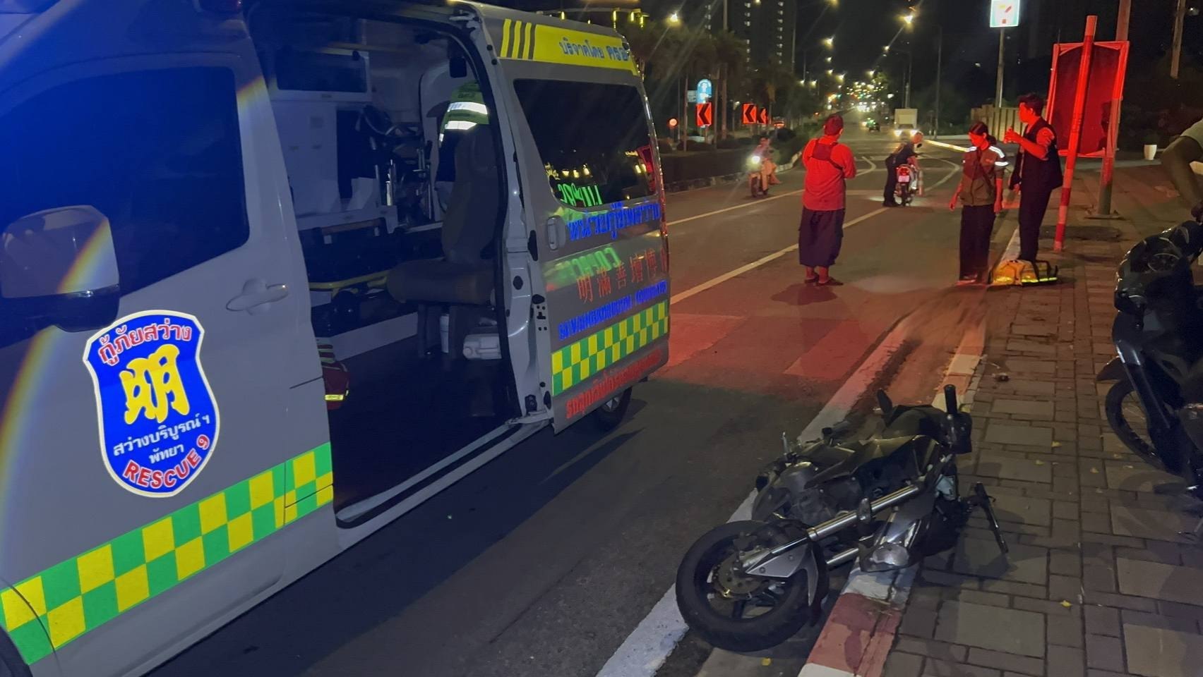 Авария на мотоцикле в Паттайе