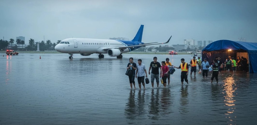 Поддержка авиакомпаний в Хатъяе из-за наводнения