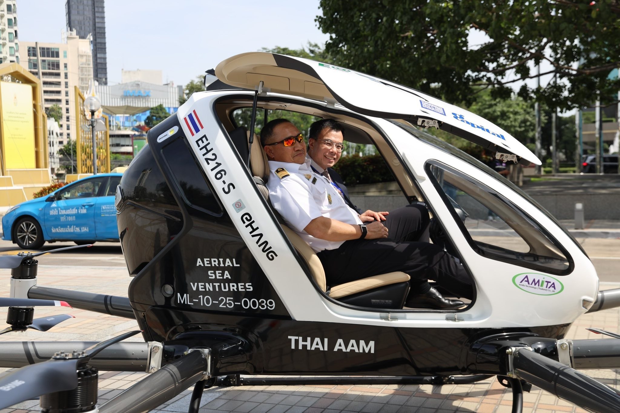 Тестирование пассажирского дрона в Бангкоке