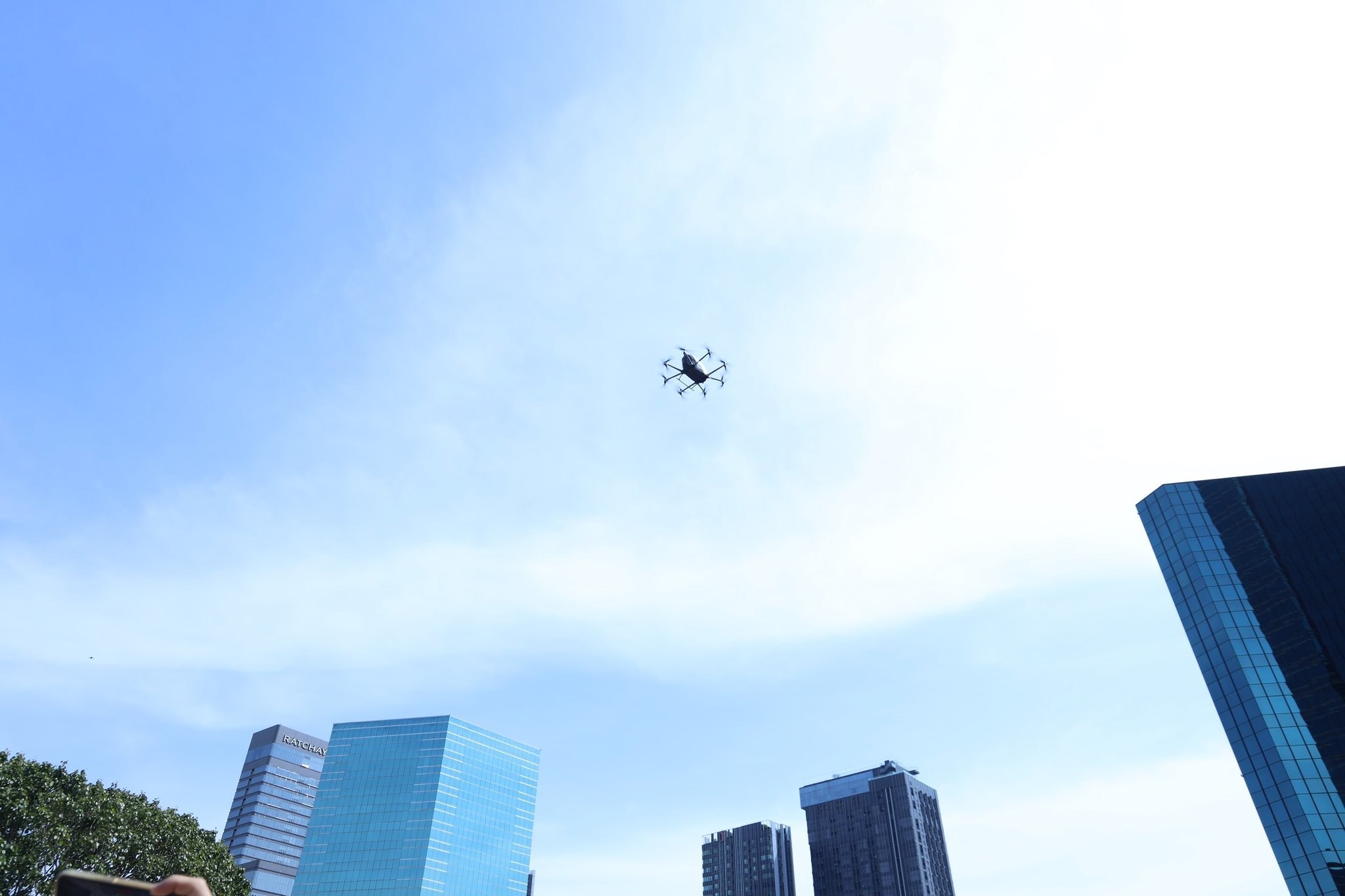 Тестирование пассажирского дрона в Бангкоке