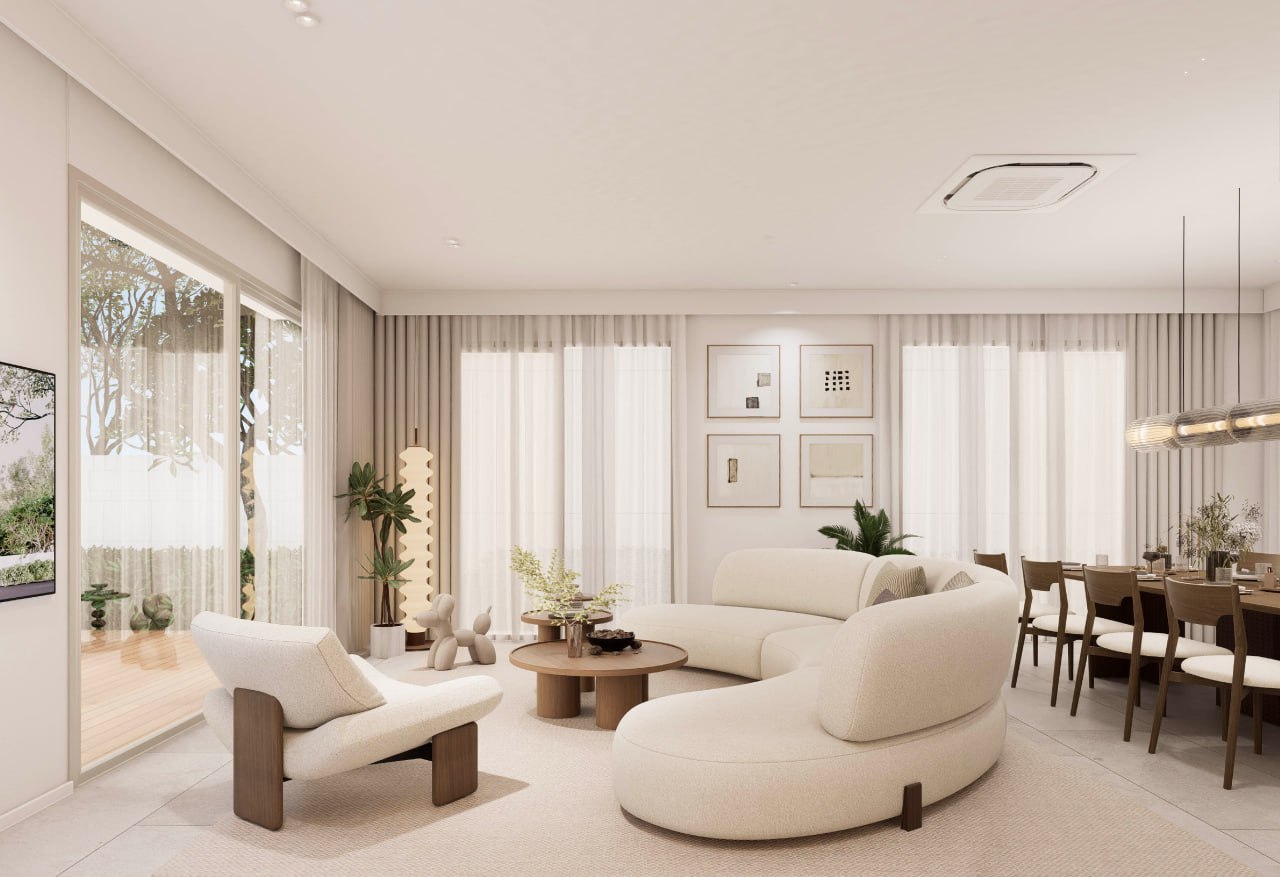 Современные дома в зелёной резиденции