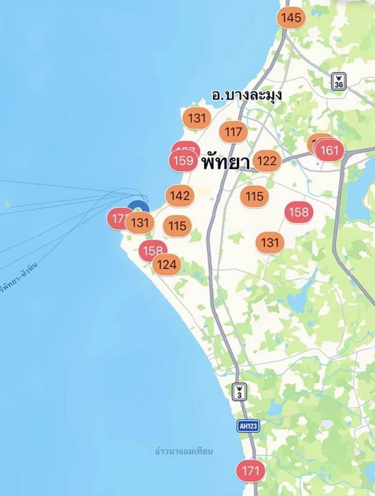 Опасный уровень загрязнения воздуха в Паттайе