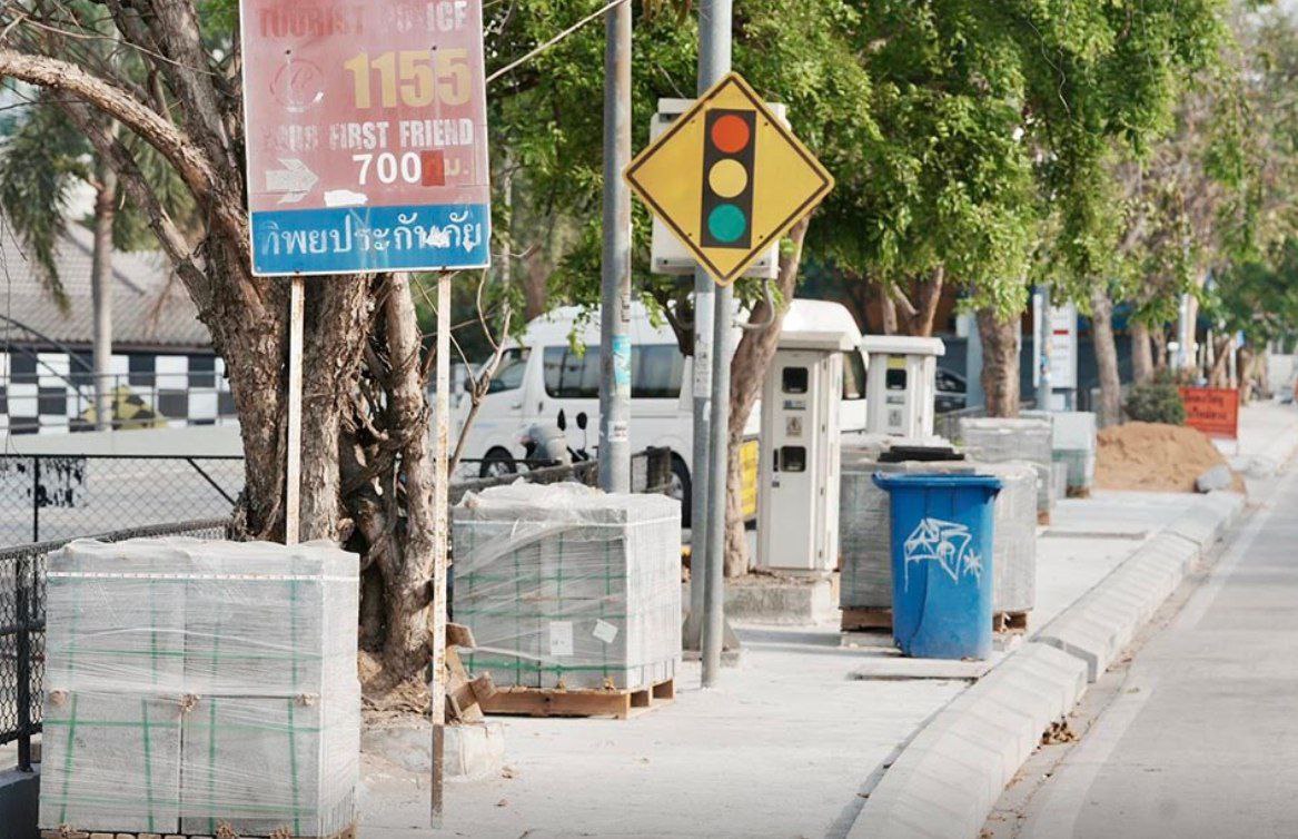 Обновление тротуаров в Паттайе