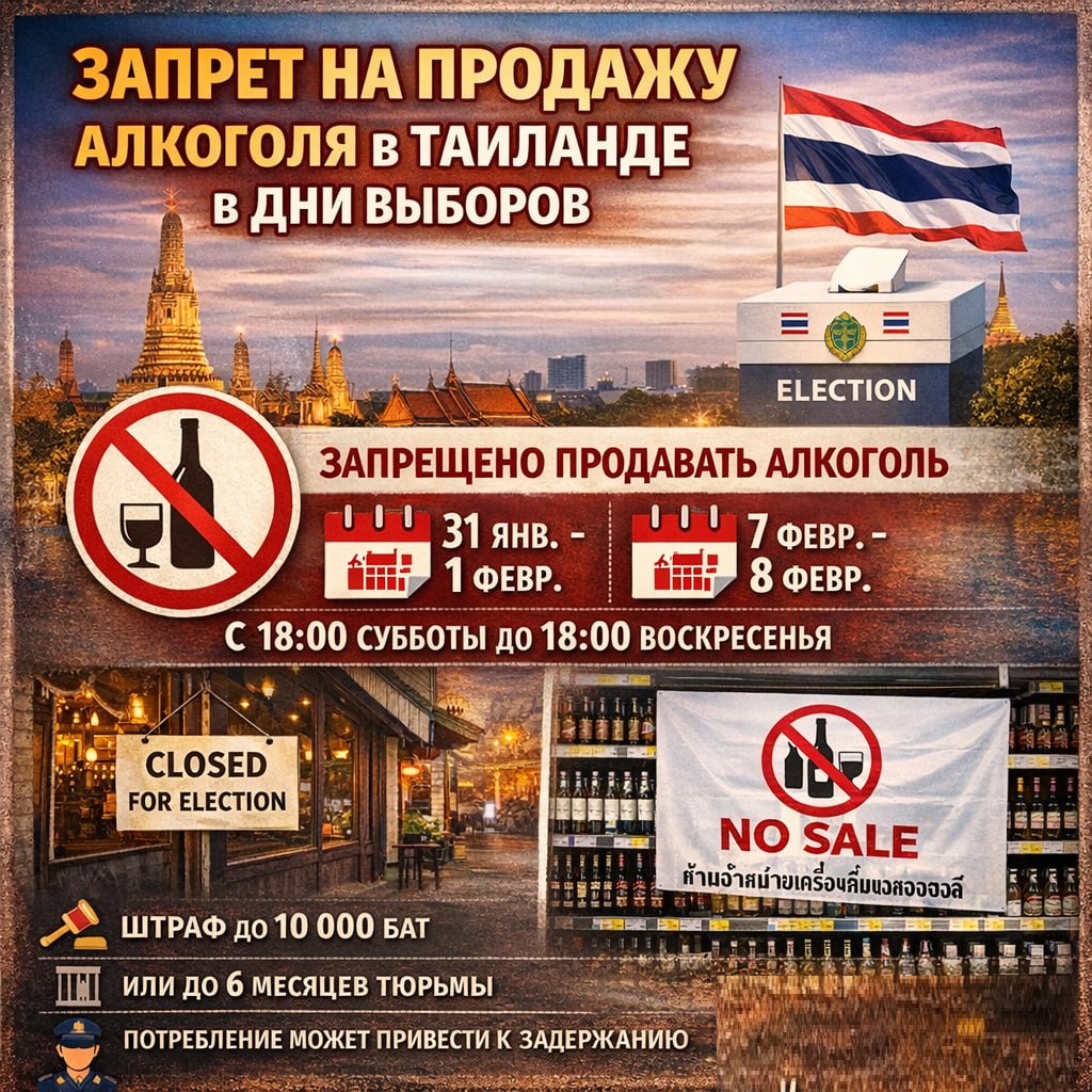 Запрет на продажу алкоголя в Таиланде