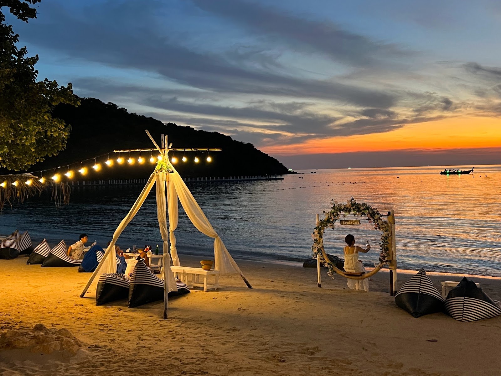 Закат на пляже Прао на Самуи