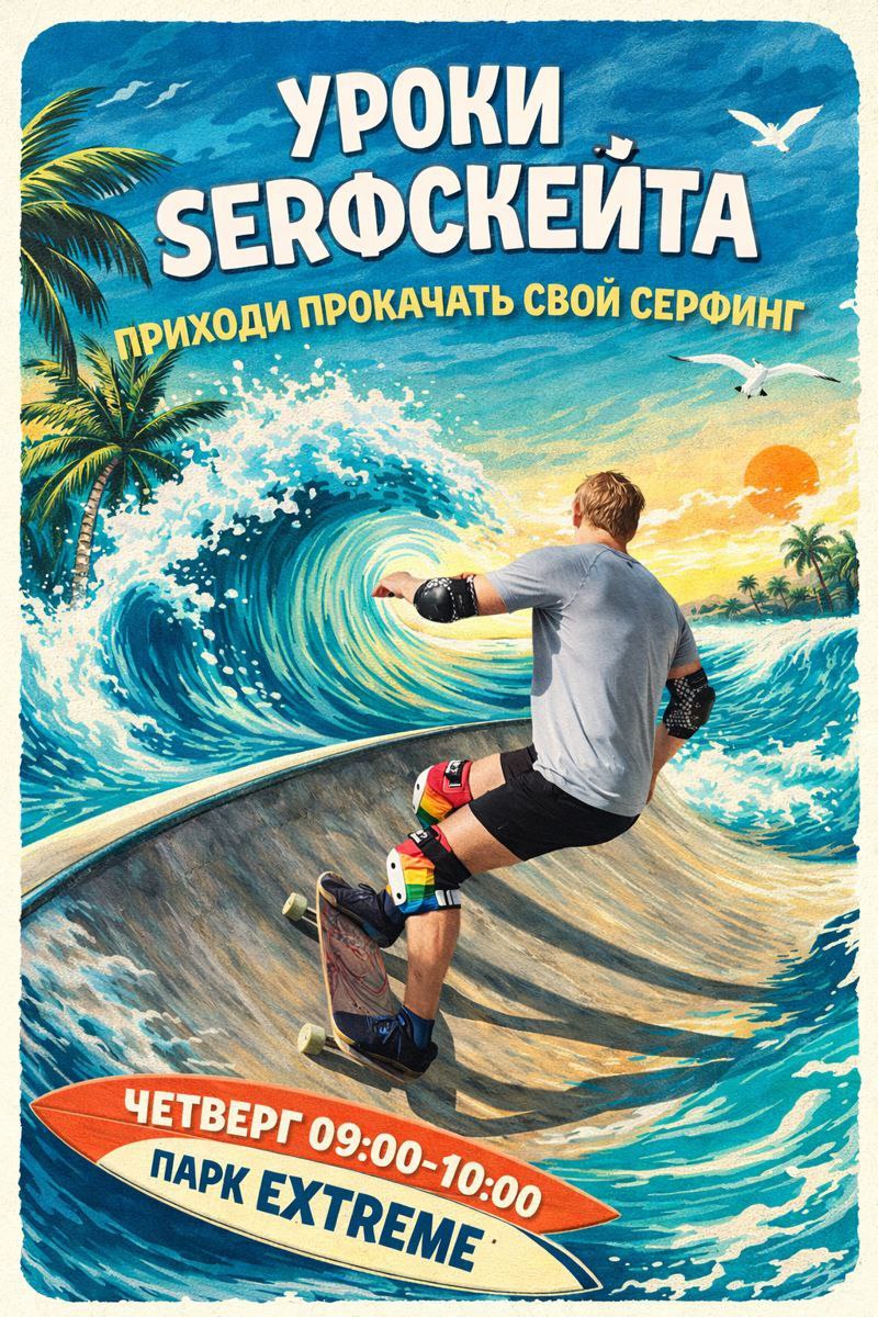 Тренировки серфскейта для уверенности на волне