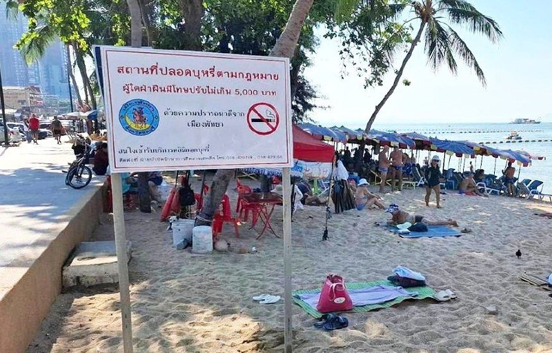 Пляжи без курения в Паттайе