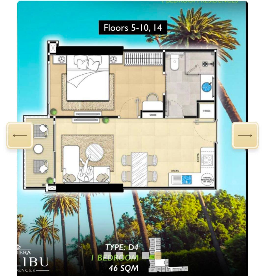 Продажа 1-комнатной квартиры с видом на море