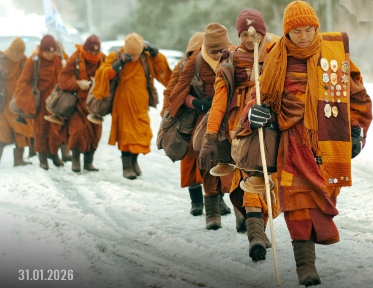 Мирная прогулка буддийских монахов по США