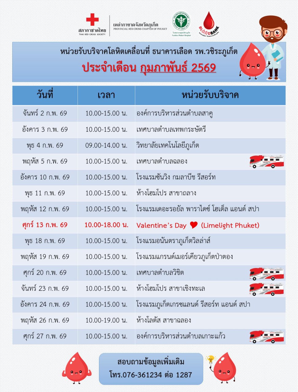 Донорская акция на Пхукете в феврале