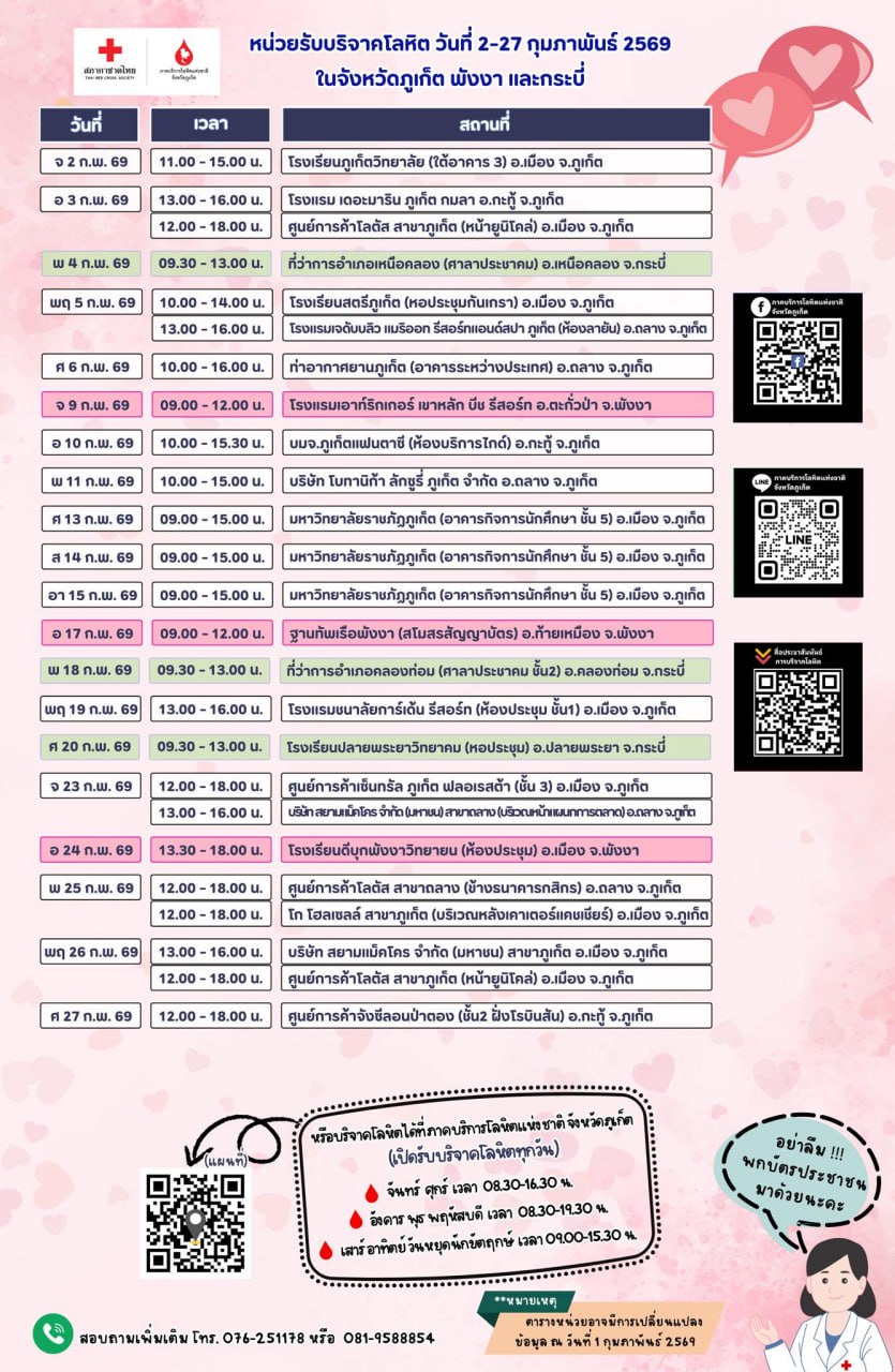 Донорская акция на Пхукете в феврале