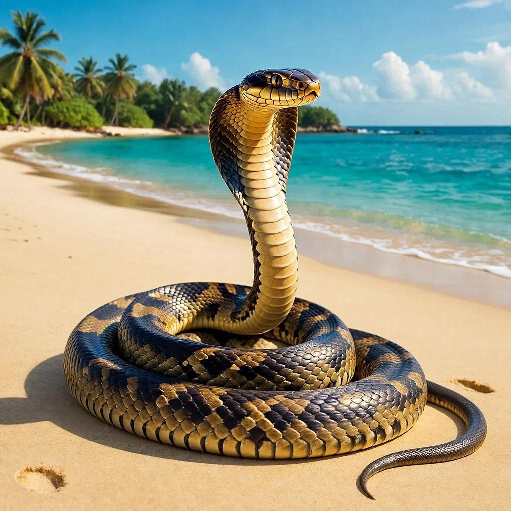 Королевская кобра в Таиланде