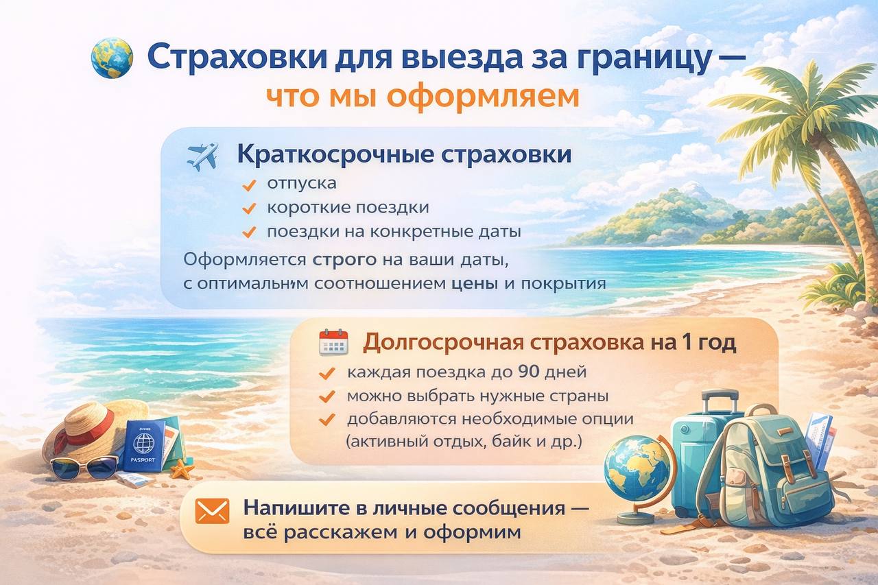Страховки для поездок за границу