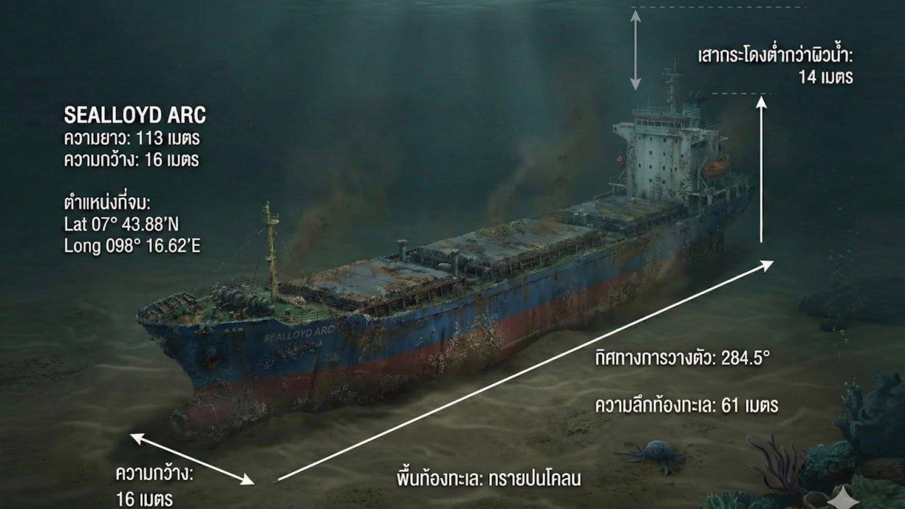 Утечка топлива от затонувшего корабля у Пхукета