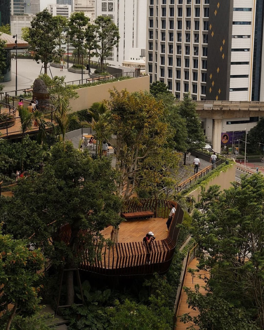 Сад на крыше в центре Бангкока