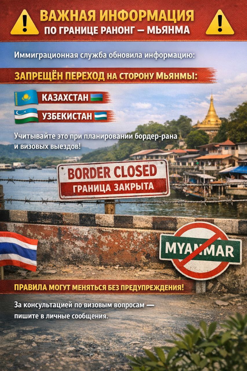 Информация по границе Ранонг – Мьянма