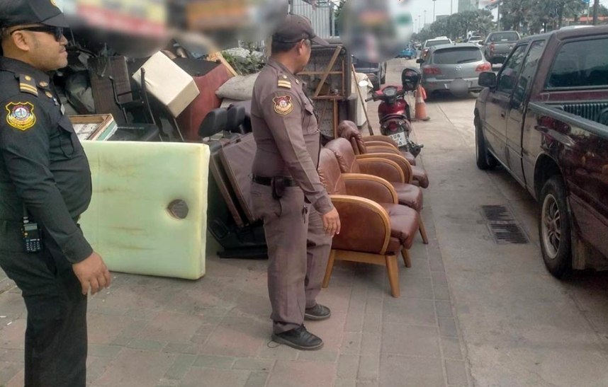 Освобождение тротуаров в Паттайе