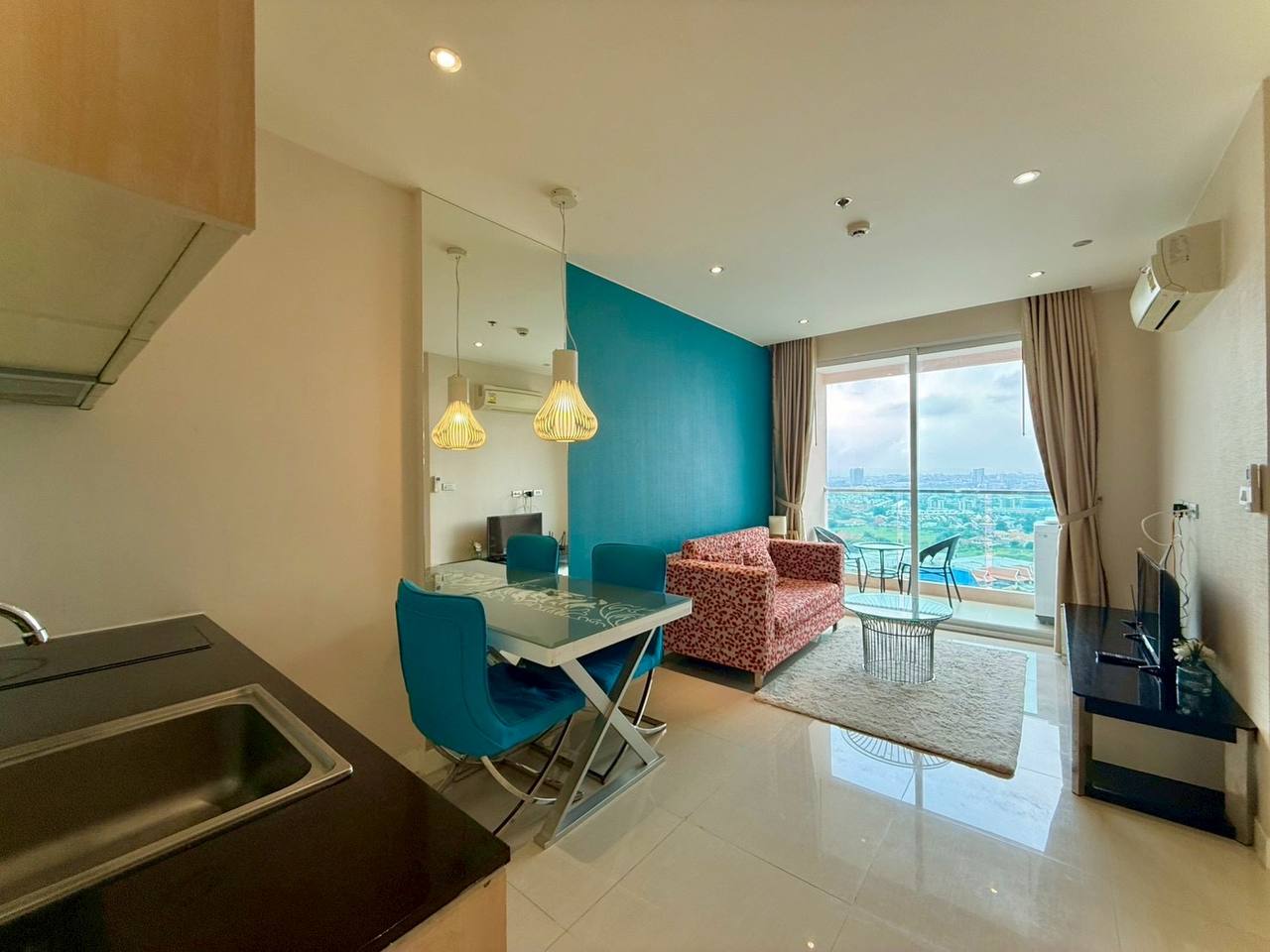 Аренда 1 бедрум 37 кв.м на высоком этаже