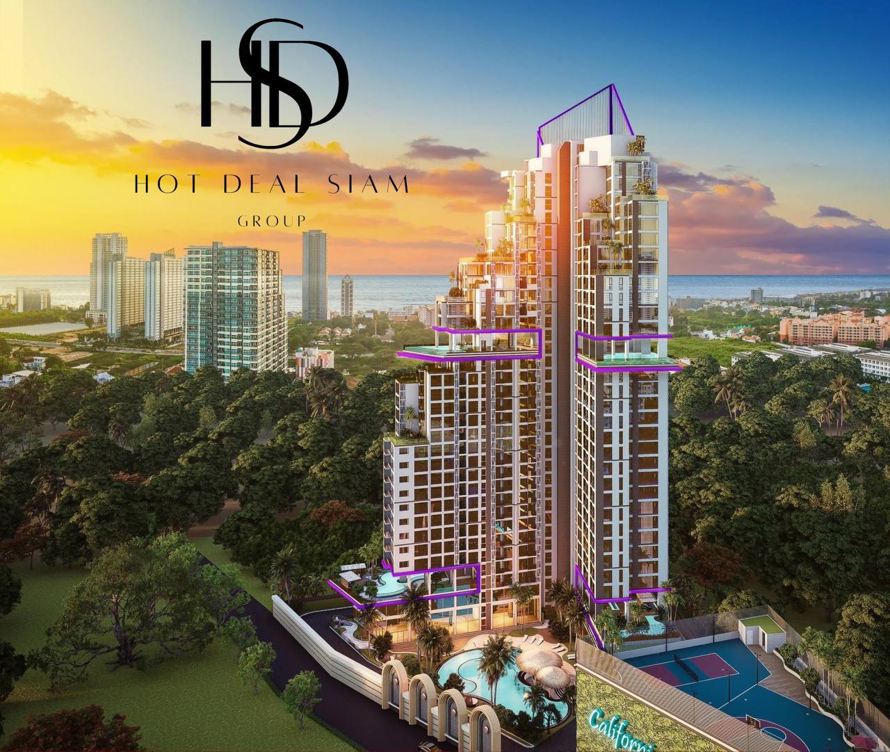 Роскошный 34-этажный кондоминиум в Джомтьене